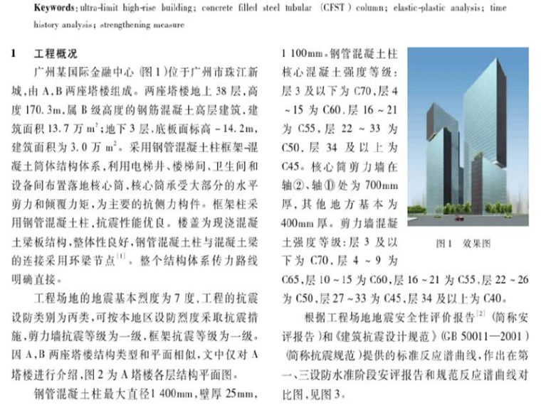 广州国际金融中心绿化资料下载-广州某国际金融中心超限高层结构设计