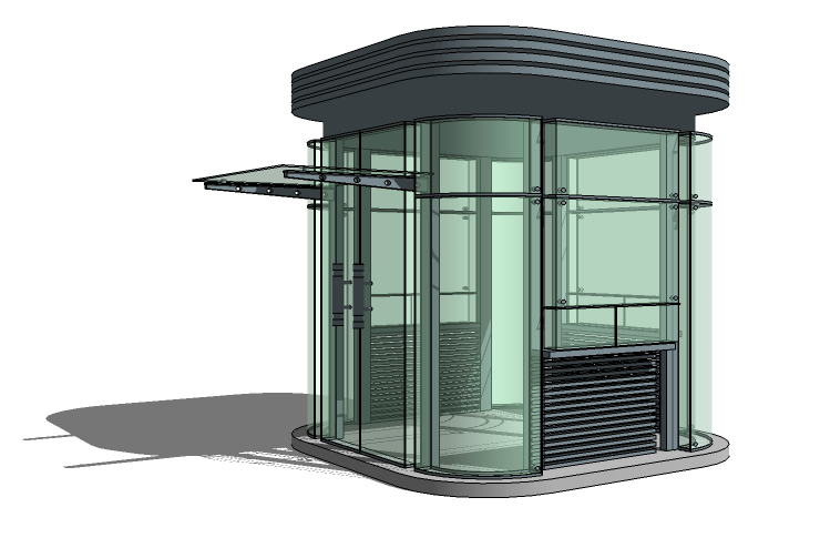 入口岗亭cad资料下载-8套现代岗亭su模型