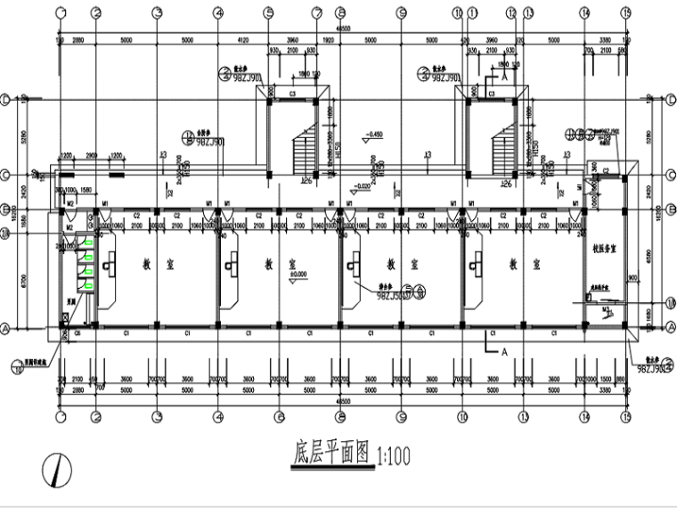 建筑结构PDF图纸资料下载-[南宁]框架结构教学综合楼建筑结构施工图（全套图纸）