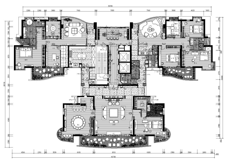 湖北武汉梧桐生空间资料下载-香港逸森建筑-梧桐山陈先生私人豪宅CAD施工图丨设计方案