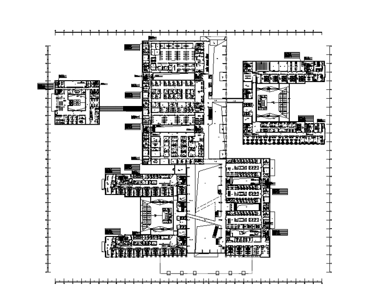15万平西藏高层三级医院强弱电智能施工图（-二层综合平面图