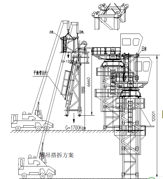 [贵州]塔式起重机安装拆卸工程安全专项施工方案（图文并茂）-73安装塔身、爬升套、回转总成、塔帽