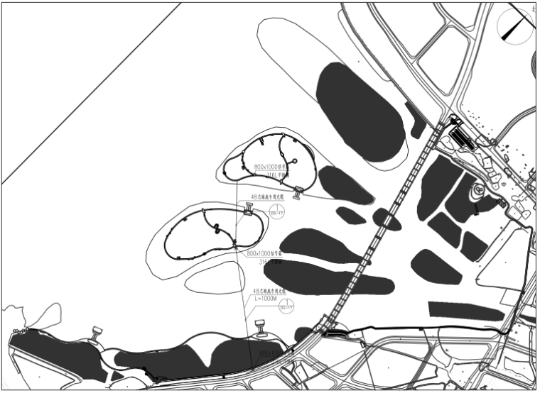 湿地公园总平、栈道、围堰及水道施工图（管网工程|甲级设计）-弱电主屏幕布置图