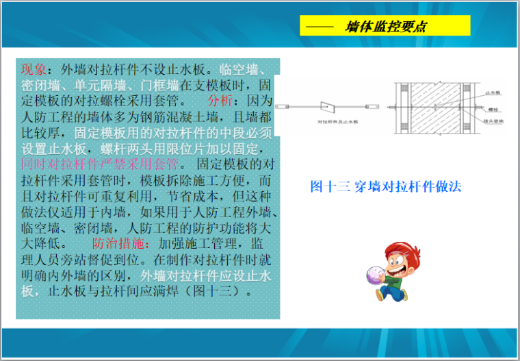 人防工程监理培训与交流讲义（210页，图文并茂）-穿墙对拉杆件做法