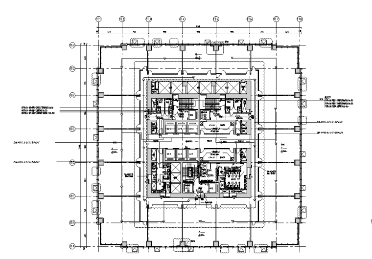 安防监控平面施工图资料下载-[超高层]重庆国金中心T1塔楼及商业裙房弱电施工图