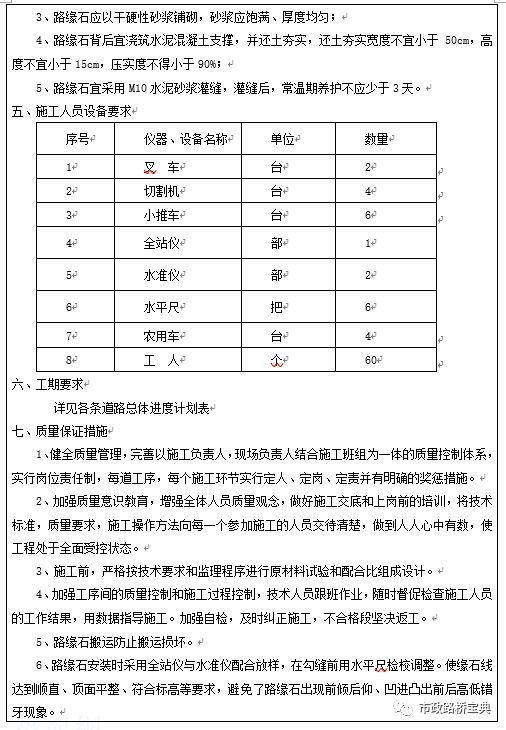 市政道路路缘石施工技术交底_8