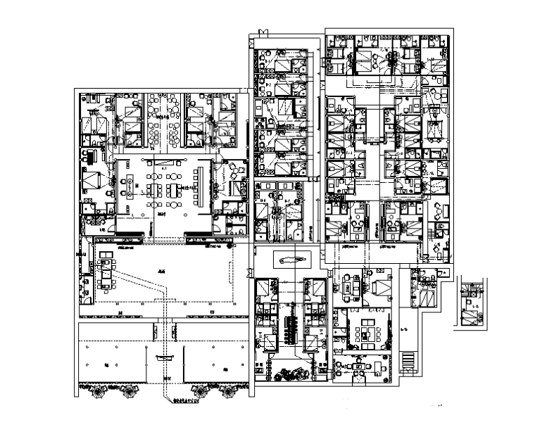 民宿酒店丨效果图+施工图+水电消防图-弱电布置图