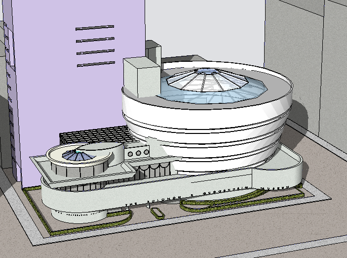 城市的su模型资料下载-赖特古根海姆博物馆SU模型