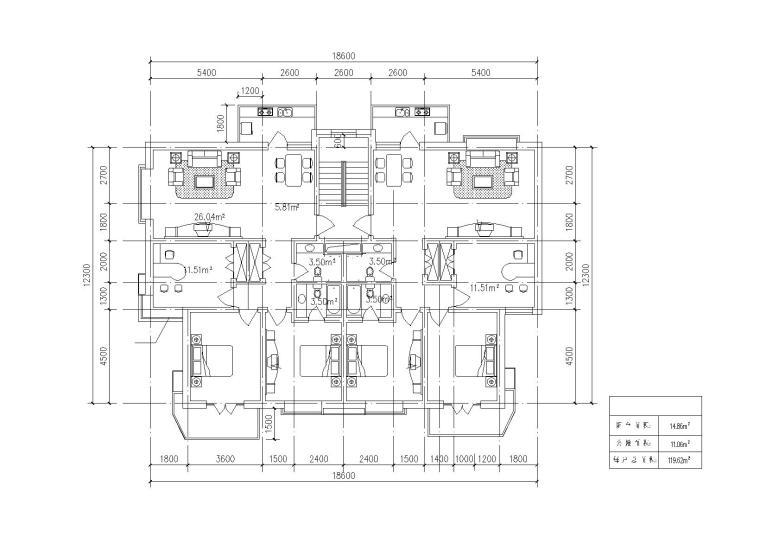 40种多层住宅户型图（CAD）-户型展示7