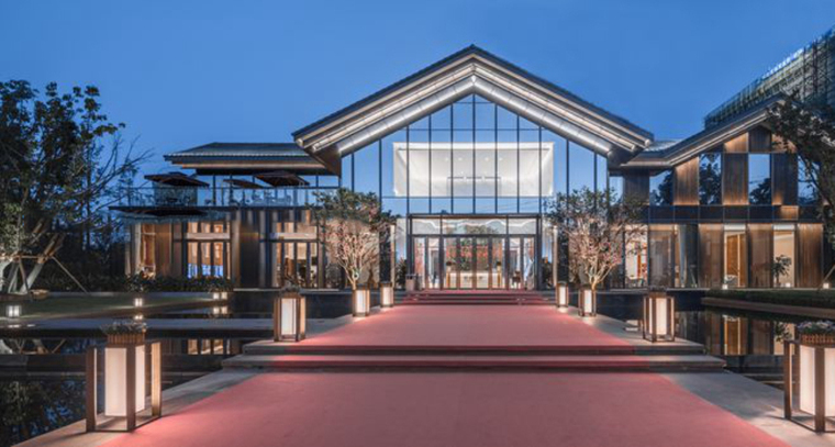 [重庆]南岸荣盛华府 新亚洲风格售楼处商业洋房建筑模型设计