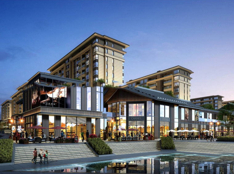 [重庆]南岸荣盛华府 新亚洲风格售楼处商业洋房建筑模型设计