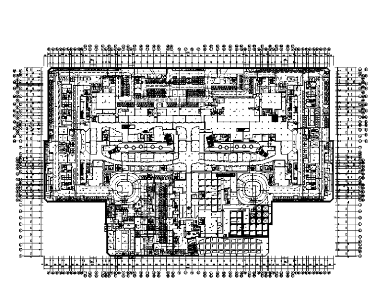 天津广场停车场及地下交通控制系统弱电施工图-地下一层组合平面图
