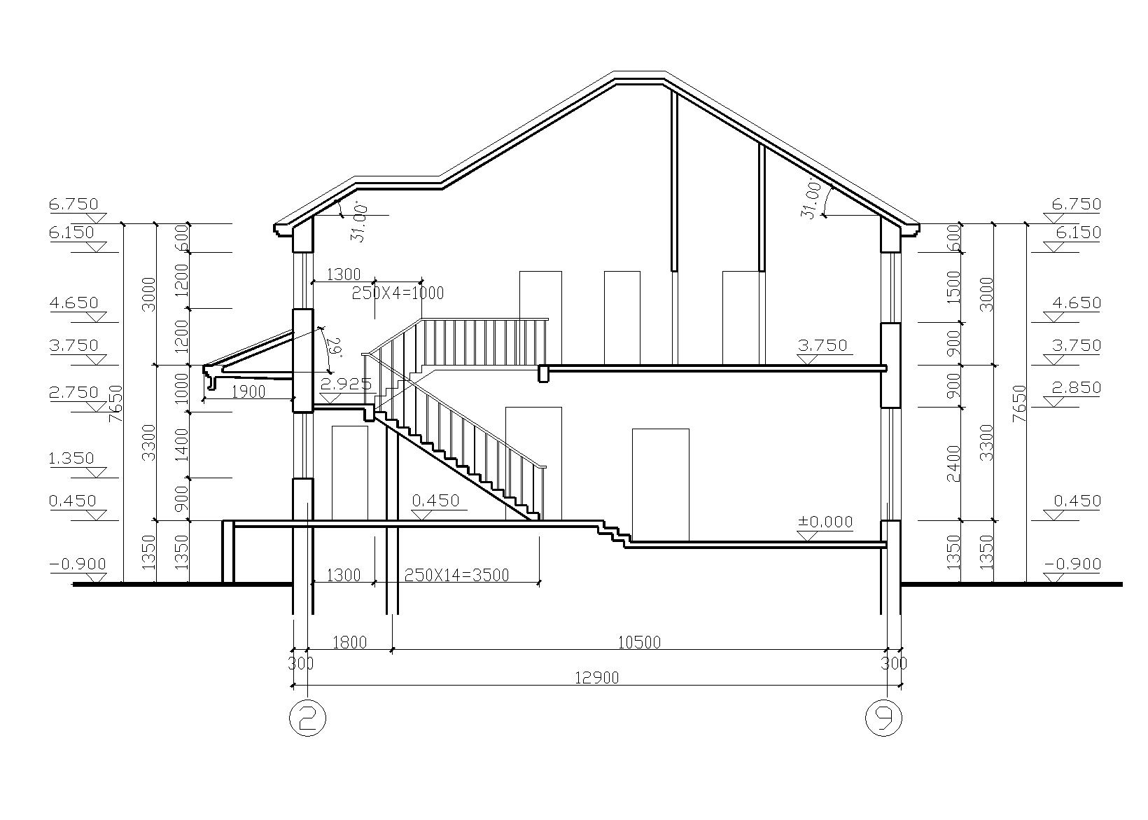 独栋别墅建筑施工图 1