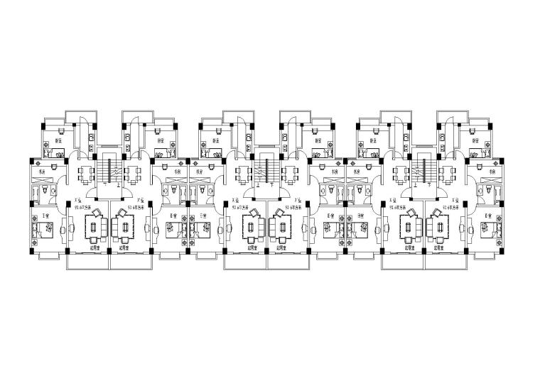 上海别墅户型图资料下载-某住宅小区设计户型图（CAD）