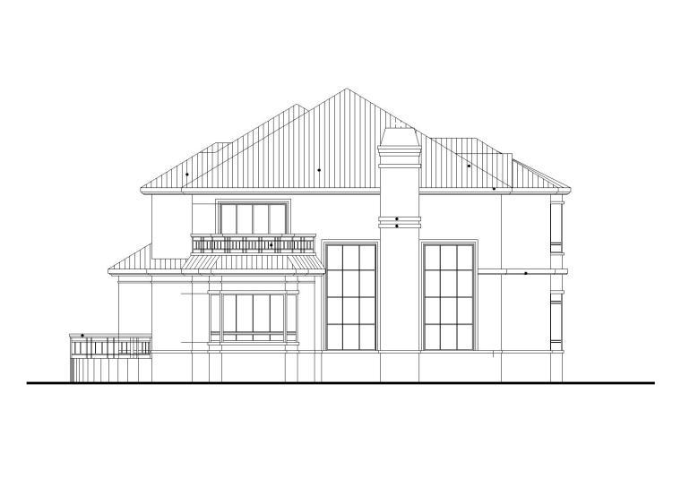 3层独栋别墅cad图资料下载-砖混结构2层独栋别墅施工图设计