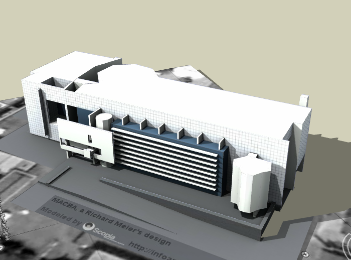 复旦大学艺术教育馆模型资料下载-巴塞罗那当代艺术博物馆建筑模型设计