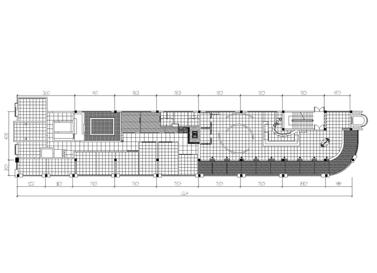 蓝山本岛咖啡厅室内装修设计全套CAD施工图-2三层地面铺贴图_看图王