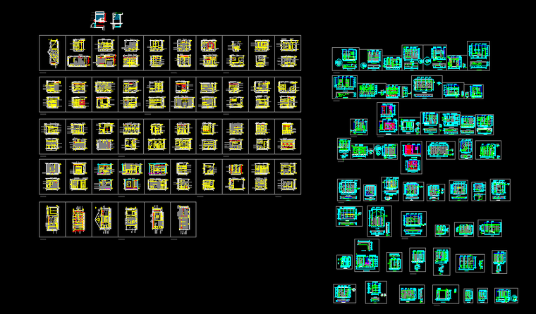 101套各类柜子设计CAD施工图-总缩略图