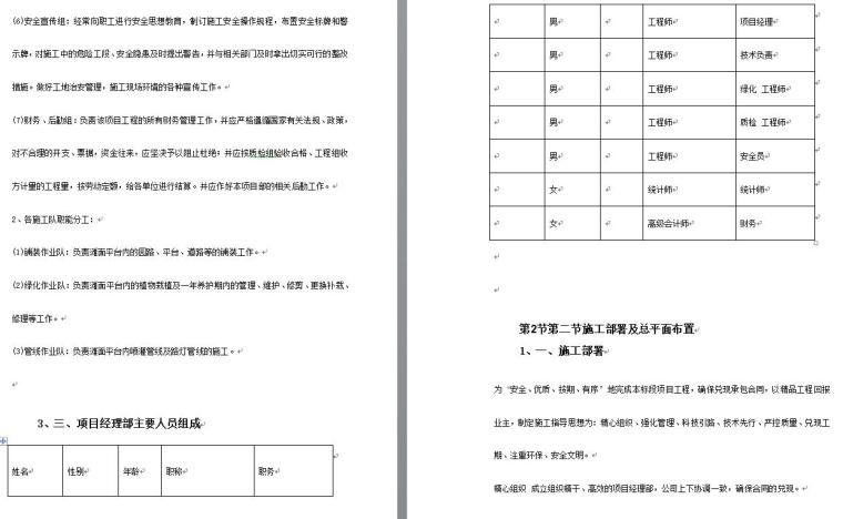 园林绿化计划资料下载-某园林绿化工程施工组织设计文本（word+68页）