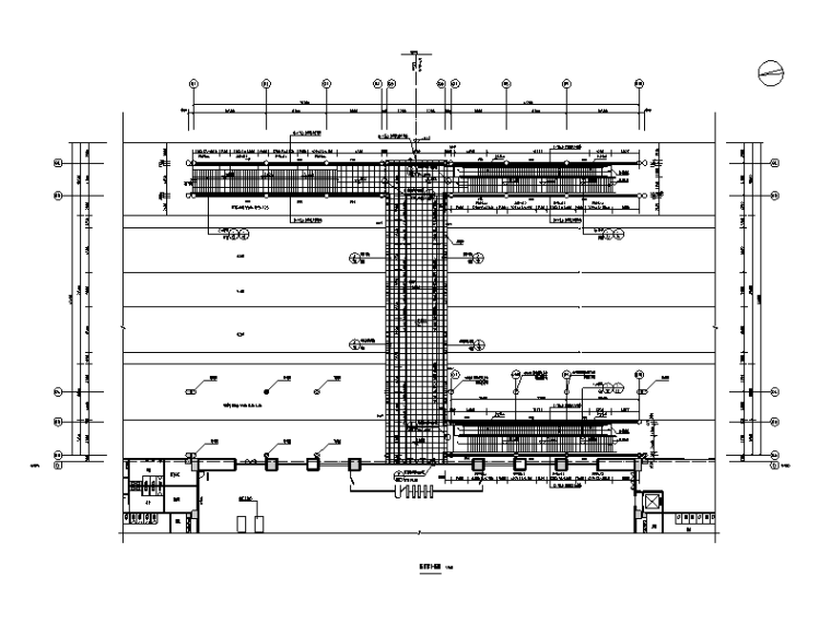 火车站月台钢结构施工图资料下载-火车站钢桁架旅客天桥建筑结构施工图2015