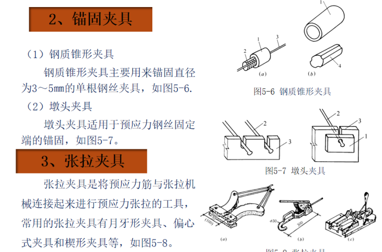 建筑施工技术之预应力混凝土工程施工-工具介绍