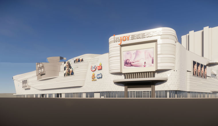 泰兴吾悦广场商业综合体建筑模型设计(2018年)