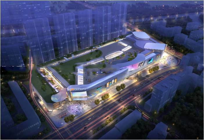 蓬莱悦动港湾综合体资料下载-泰兴吾悦广场商业综合体建筑模型设计（2018年）