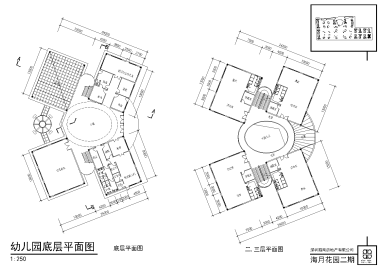 16套幼儿园景观CAD平面图（有建筑立面图，景观，室内平面图）-6_看图王