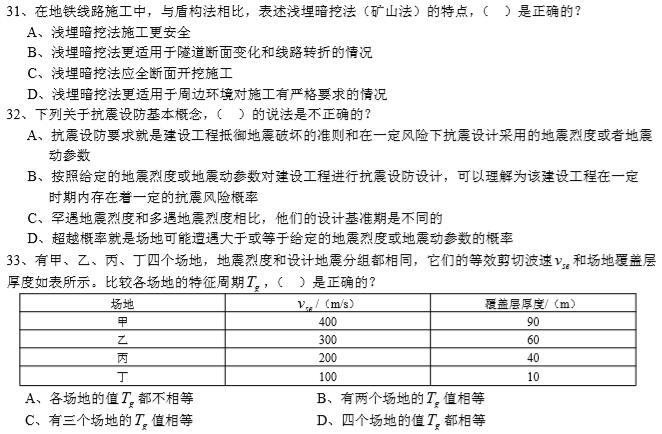 2010年全国注册岩土工程师专业知识考试试题（上+下）-2010年全国注册岩土工程师专业考试试题专业知识（上午卷）3