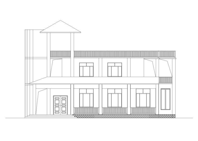 现代风格别墅建筑施工图资料下载-现代风格独栋别墅建筑施工图（CAD）