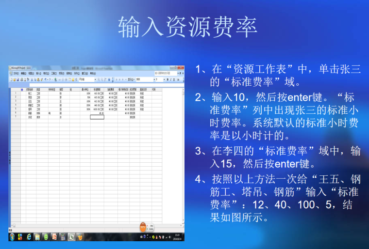 Project编制教程2007-资源费率