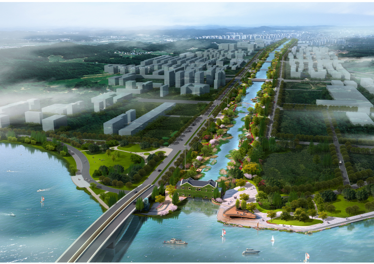 滨水植物景观效果图资料下载-[江苏]生态绿色森林廊道打造绿色印记长卷滨水休闲景观设计方案