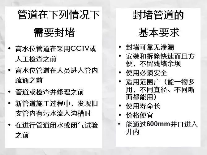 排水管道封堵施工方案资料下载-排水管道的封堵方法