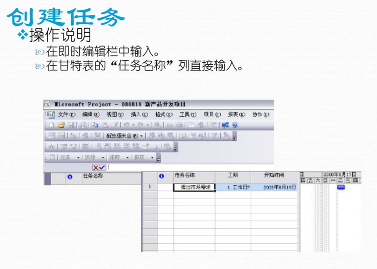 project项目管理软件使用教程-编辑输入