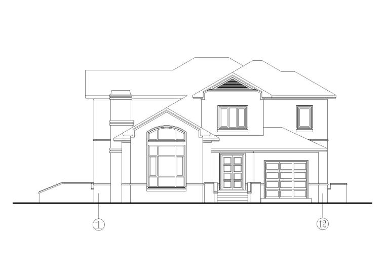 小户型复式别墅资料下载-30套二层别墅建筑施工图（CAD）