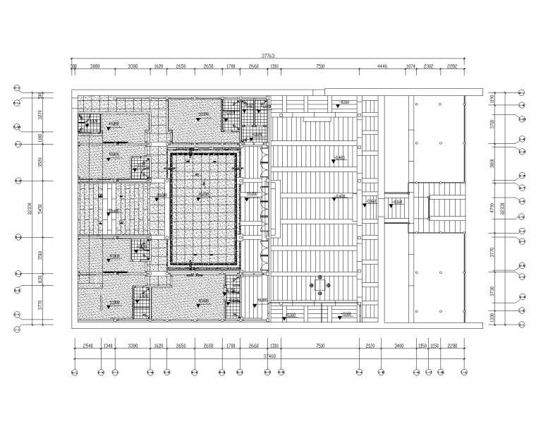 [云南]丽江禅意中式风格民宿酒店施工图+效果图（附水电、消防图）-5 A区地坪饰面图