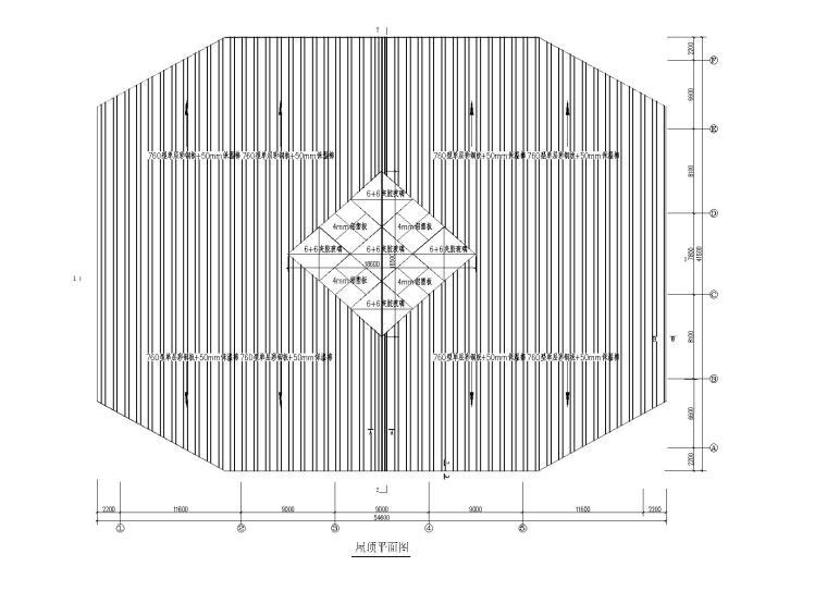 建筑施工图设计图资料下载-[四川]网架结构风雨球场建筑施工图