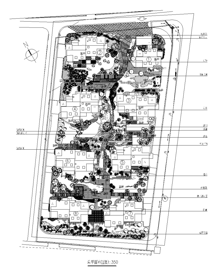 居住区入户模型资料下载-[浙江]杭州吴山公寓居住区景观CAD施工图