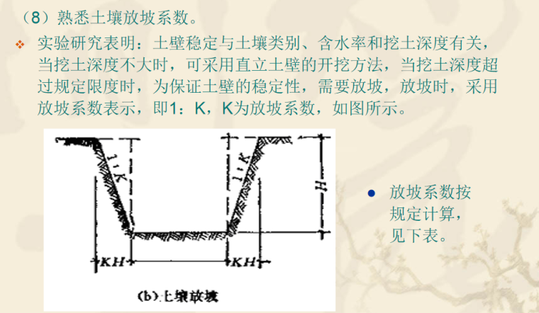 建筑安装工程定额原理与概预算-土方放坡