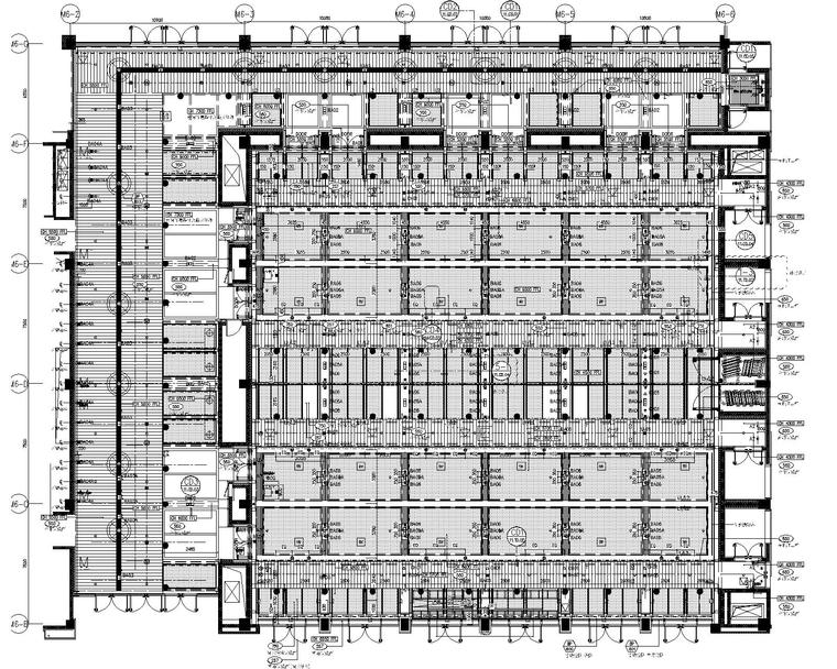 [海南]LTW-海南三亚君悦酒店室内装修全套CAD施工图(附官方摄影）-3宴会厅天花综合平面图