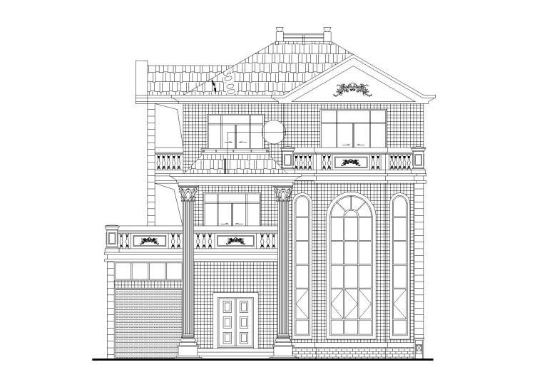 欧式独栋三层餐饮建筑设计资料下载-现代风格3层独栋别墅建筑施工图