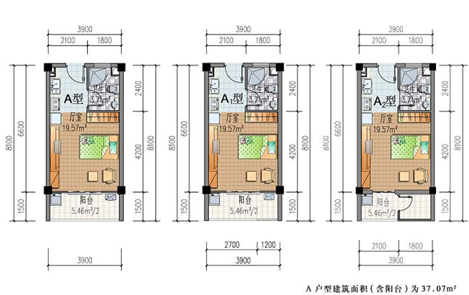 [武汉]养老院项目策划方案-户型图