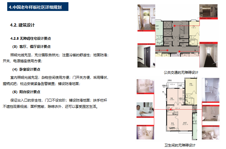 [天津]养老社区设计方案（图文并茂）-无障碍住宅设计要点