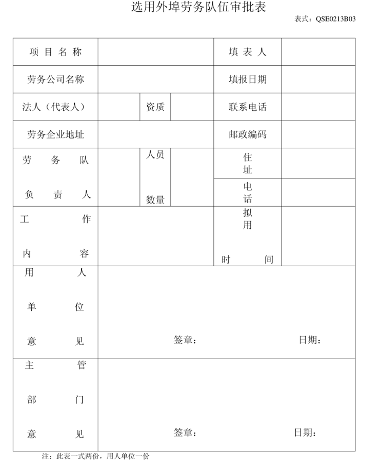 装饰工程加强劳务分包队伍和工程分包队伍管理思路-外协劳务审批