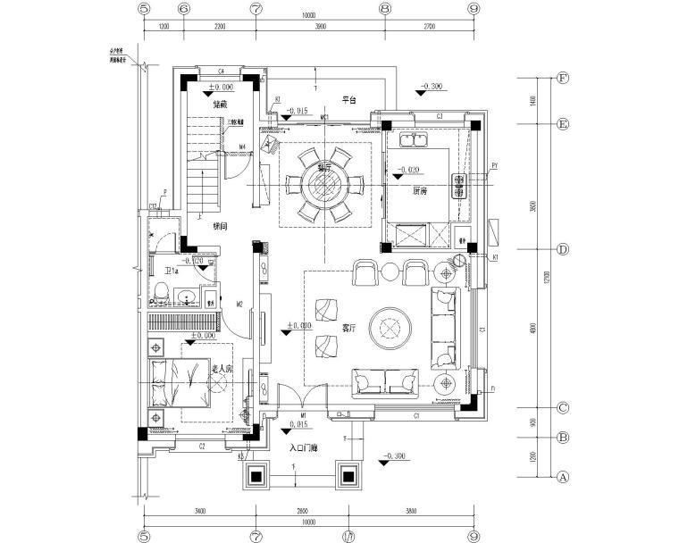 碧桂园别墅CAD资料下载-[广东]址山碧桂园258平现代中式风格别墅样板房施工图+概念软装方案+效果图+物料