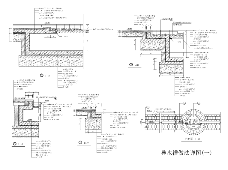 600m3水池施工图资料下载-21套溪流水池CAD施工图