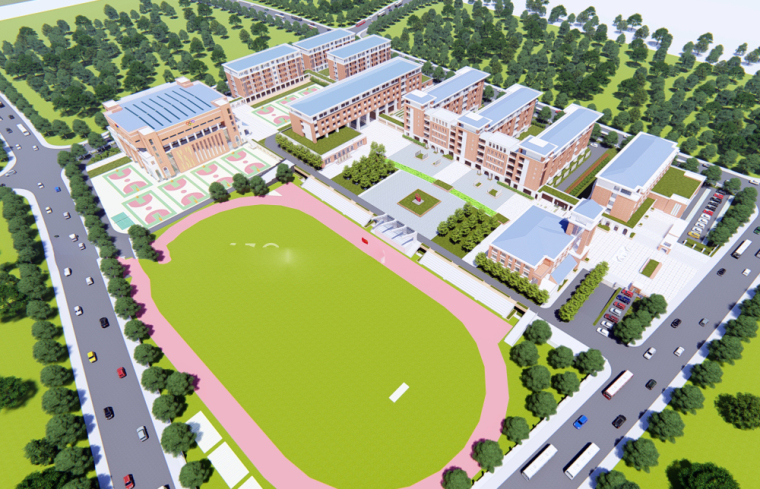 公区设计任务书资料下载-[湖南]长沙高新区金南中学建设方案模型设计（2018年）