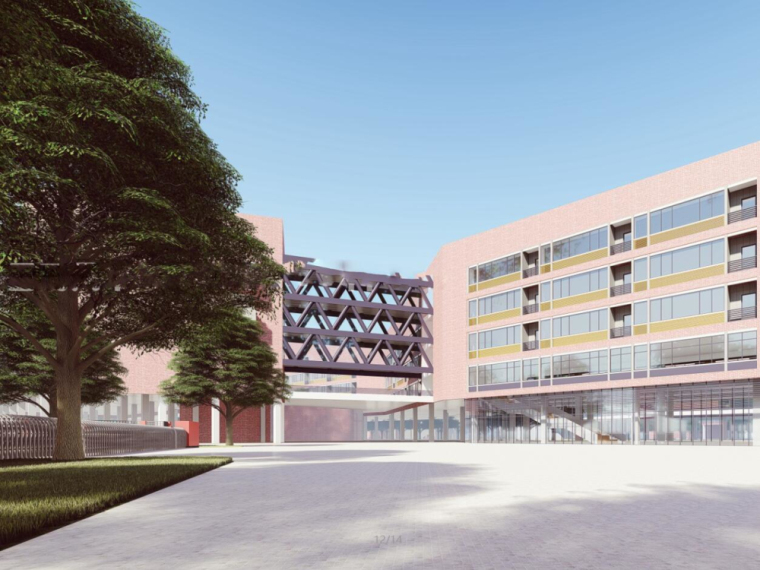 新加坡小学校幼儿园建筑资料下载- 中心学校+幼儿园建筑模型设计（2018年）