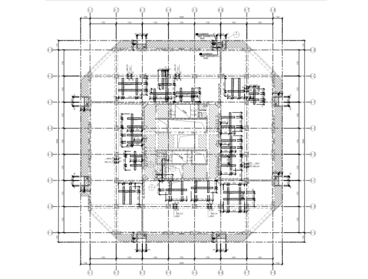 超高层地标建筑南北公寓装修改造工程结构图-L6~L10层楼板开洞加固平面图