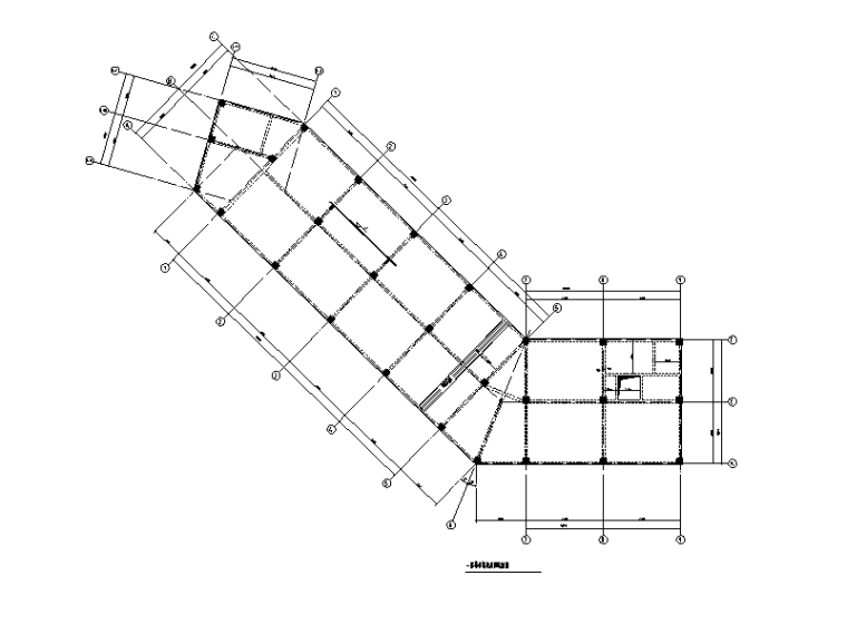 [东方]4层框架结构商业楼结构施工图2017-一层楼板模板及板配筋图